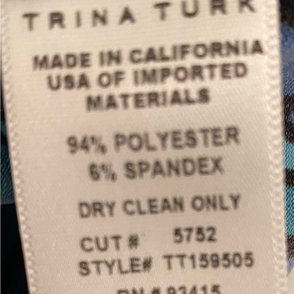 Spectacular mod vintage Trina Turk dress, flawless condition, size Medium - Picture 6 of 6